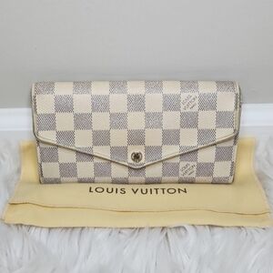 Louis Vuitton Damier Azur Long Portefeuille Sarah Wallet